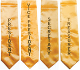 Embroidered Class Officer Stoles Pack - 1 President, 1 Vice President, 1 Secretary, 1 Treasurer