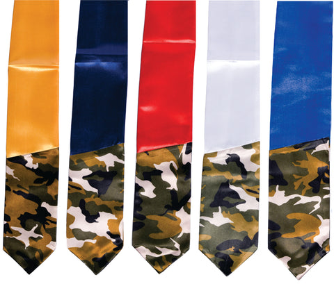 Veterans Military Branch Stole - Solid Color
